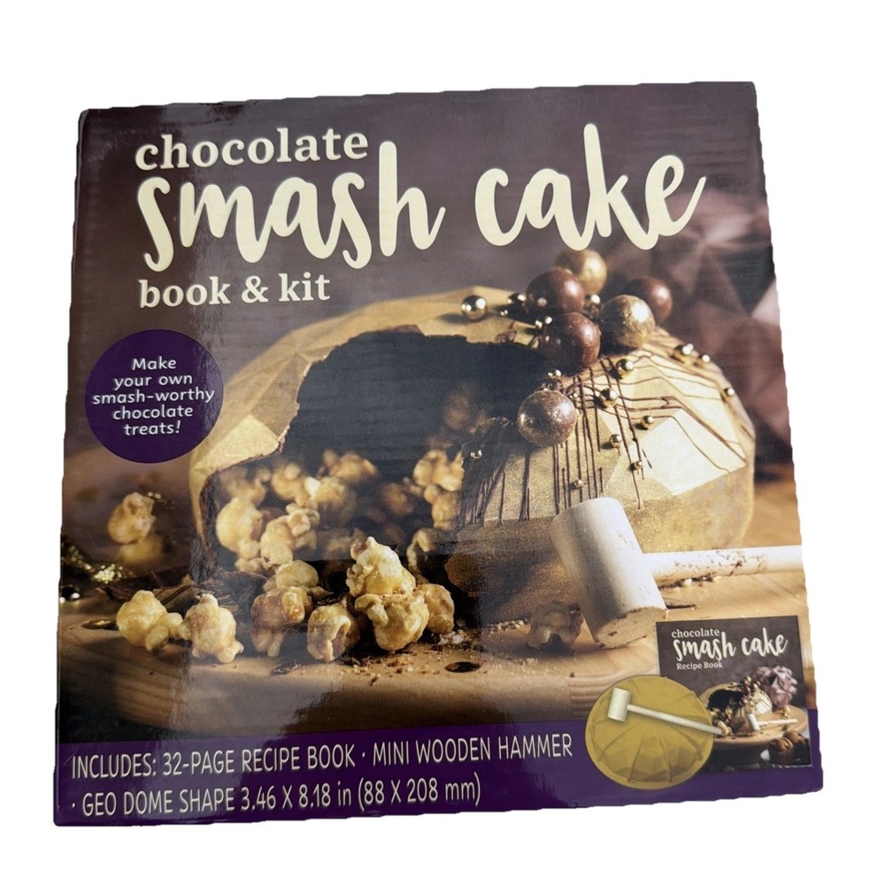 Chocolate Smash Cake Kit with Recipe Book, Dome‎ & Wooden Hammer